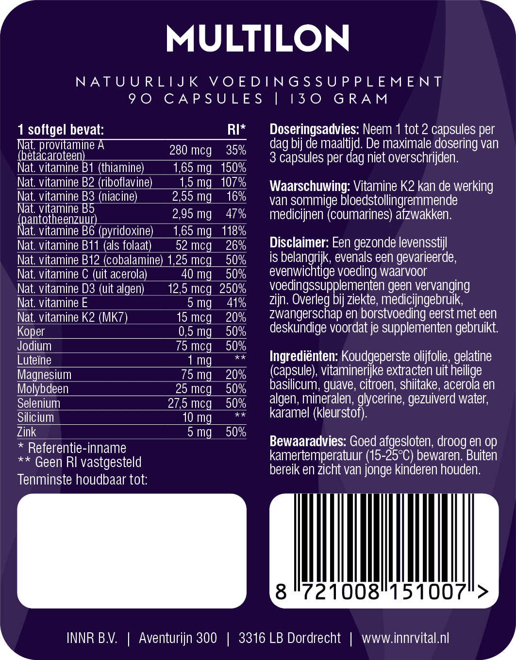 Multilon (multivitamine + mineralen)