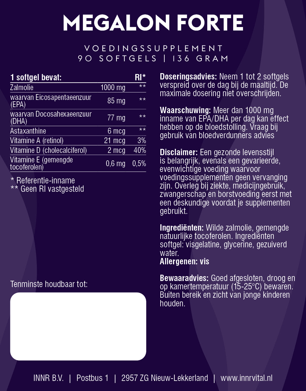 Megalon Forte (100% natuurlijke zalmolie)