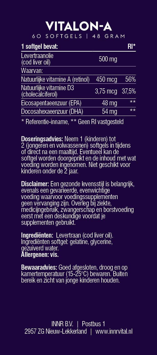 Vitalon-A (levertraan met natuurlijke vitamine A)