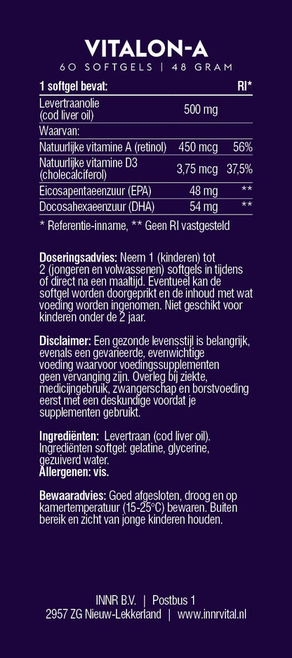 Vitalon-A (levertraan met natuurlijke vitamine A)