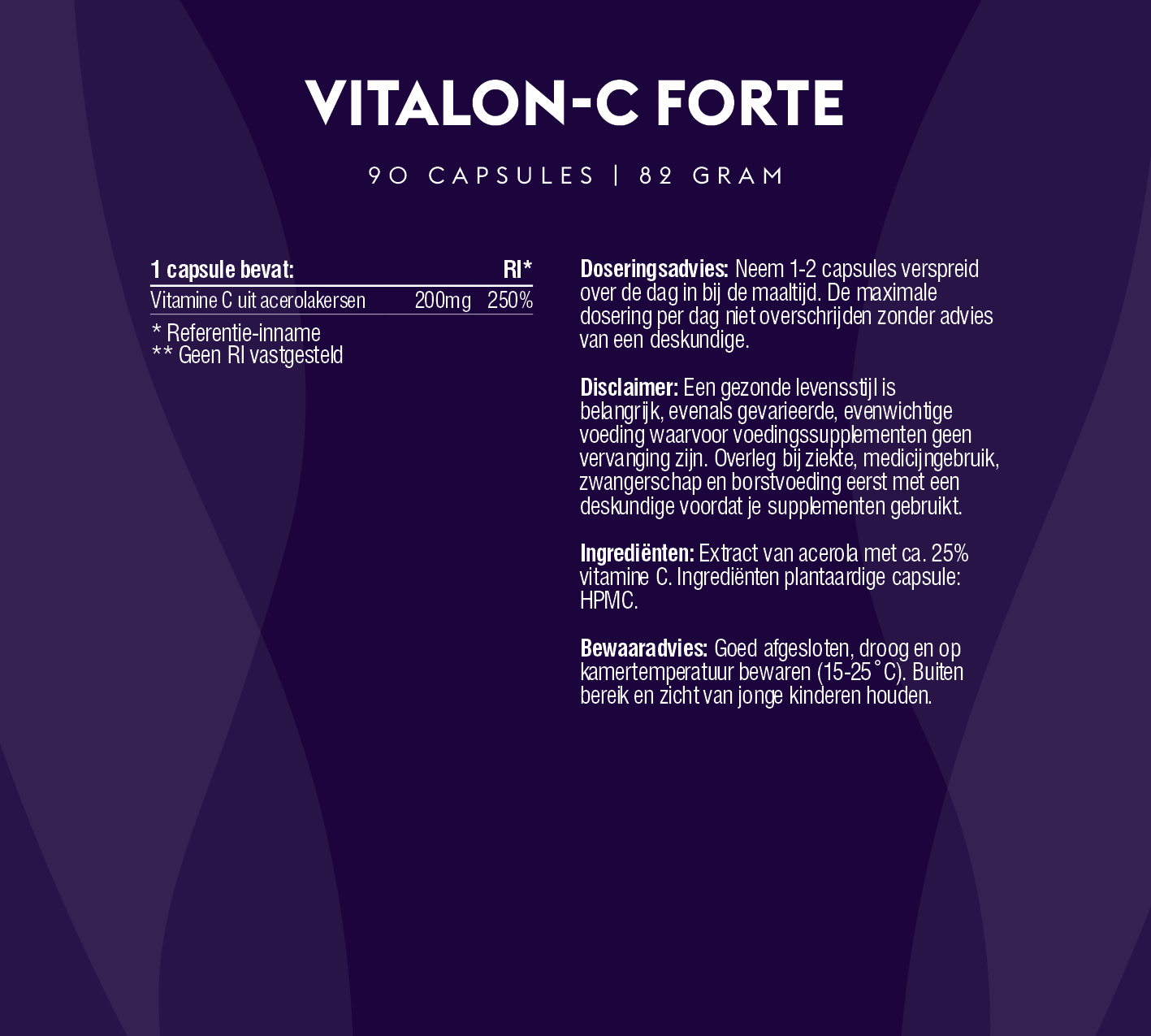 Vitalon-C Forte (natuurlijke vitamine C extra hoge dosering)