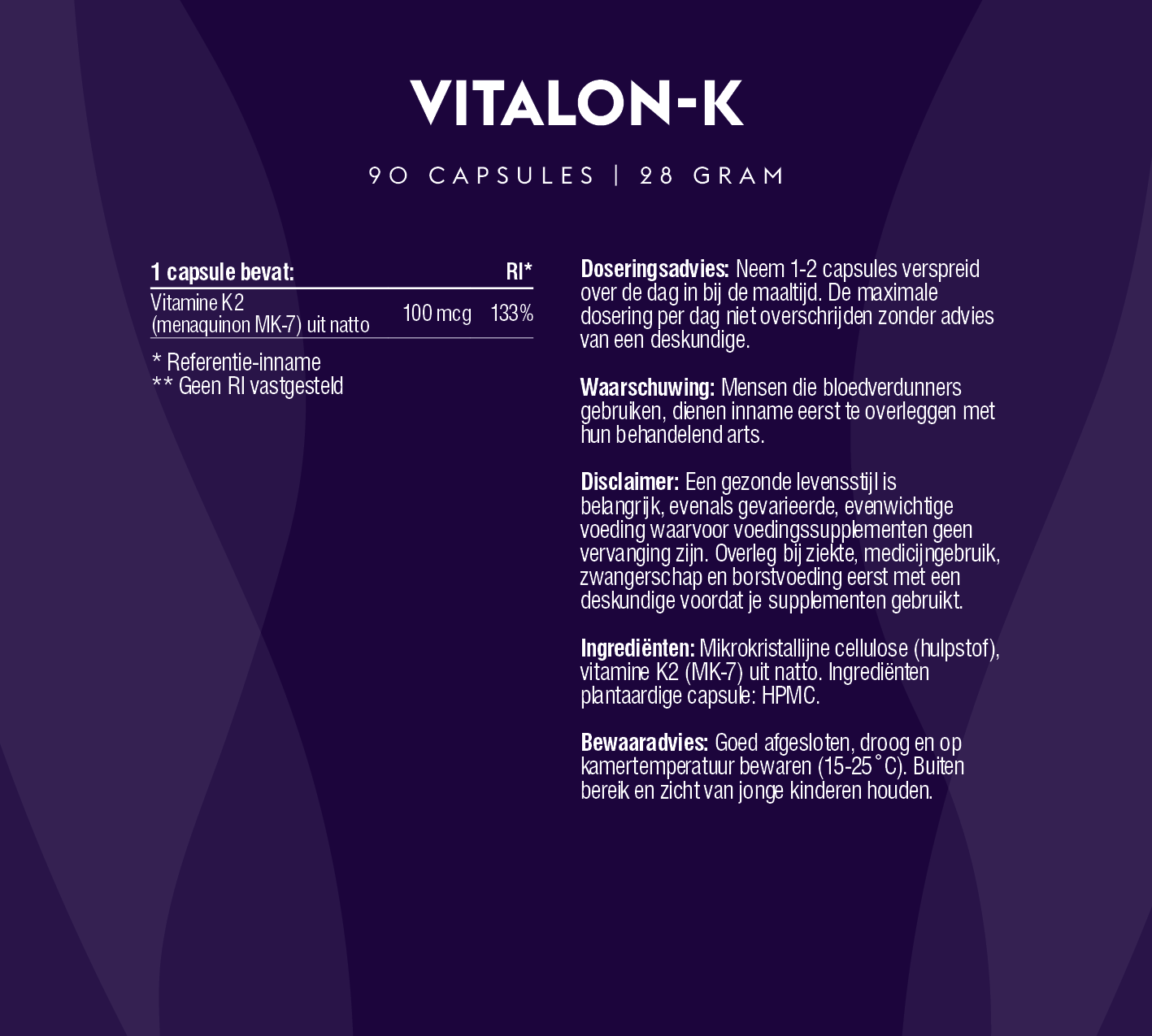 Vitalon-K (natuurlijke vitamine K2)