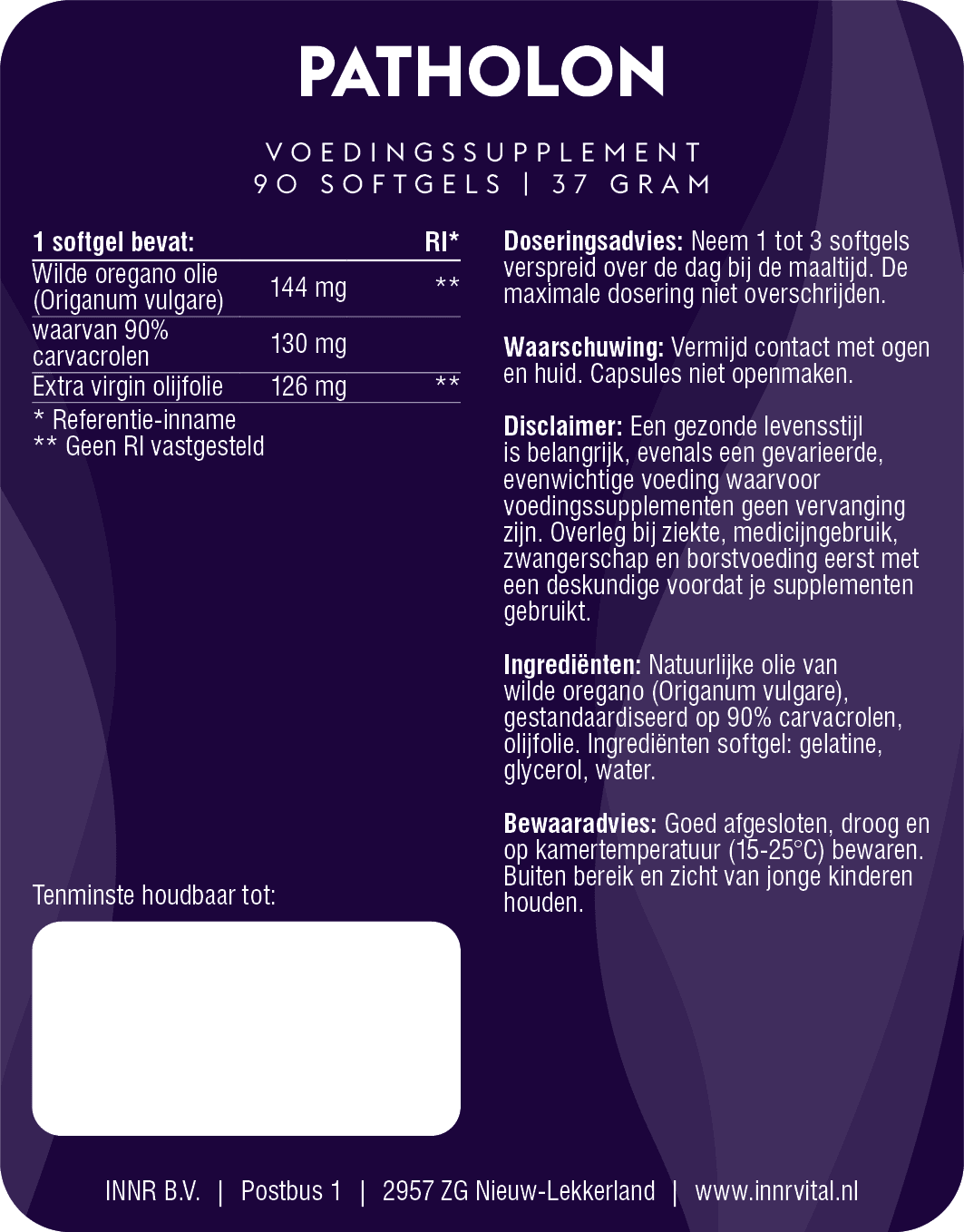 Patholon (100% biologische wilde oregano-olie)